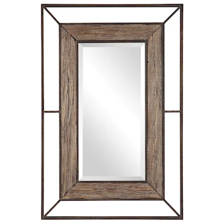 Ward Open Framed Wood Mirror